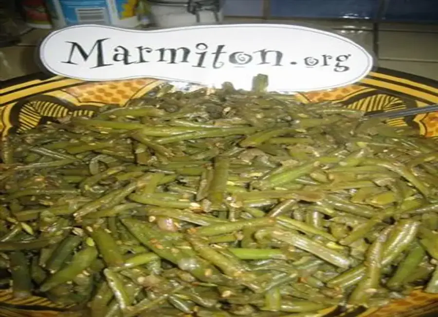 Haricots verts, sauce soja et graines de sésame