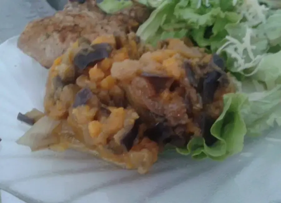 Purée de carottes et aubergines
