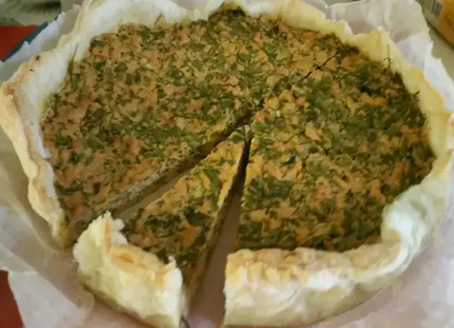 Tarte au cresson et au thon