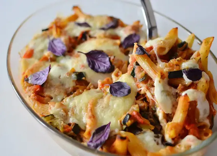 Gratin de penne aux légumes