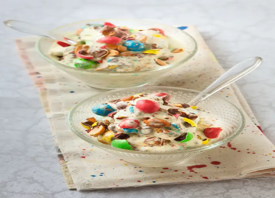 Glace aux m&m's