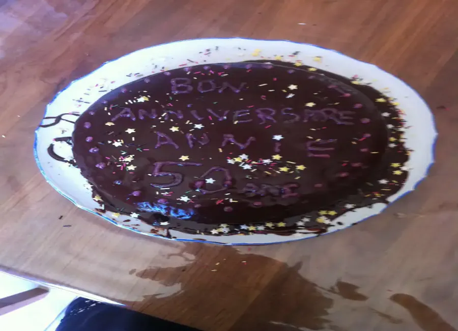 Gâteau nature glacé au chocolat