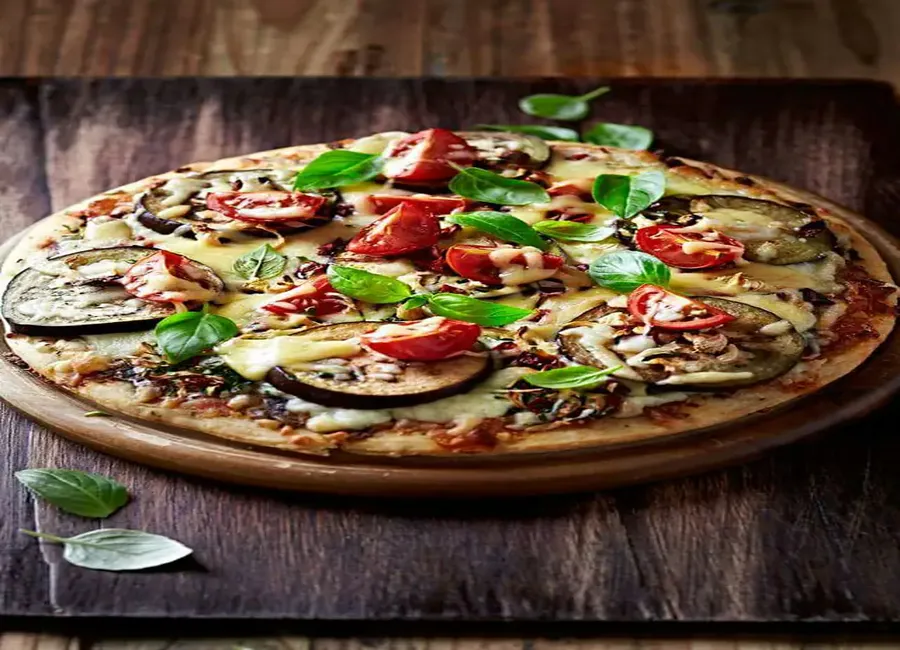 Pizza aux aubergines