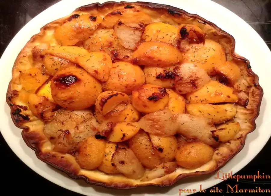 Tarte aux navets caramélisés