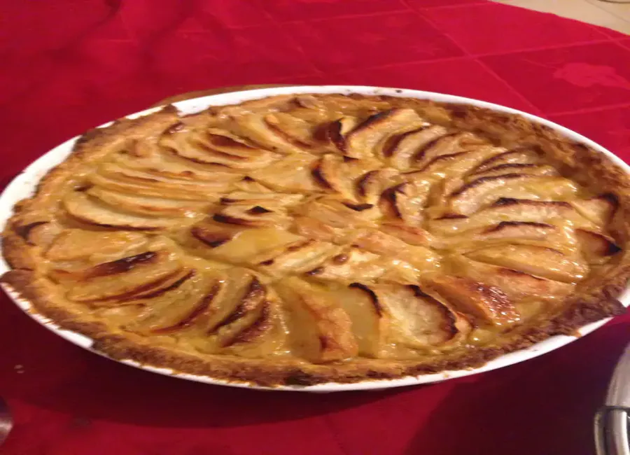 Tarte pomme-poire au caramel de miel