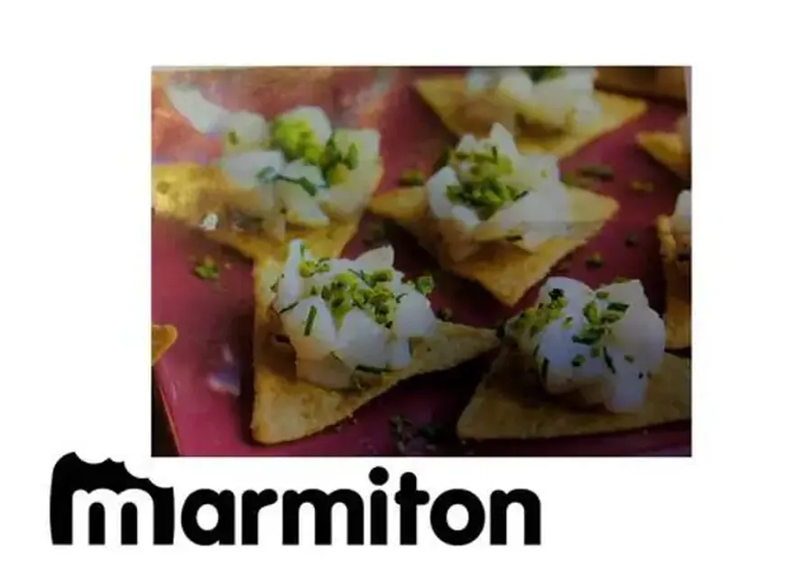 Tartare de st jacques sur tortillas