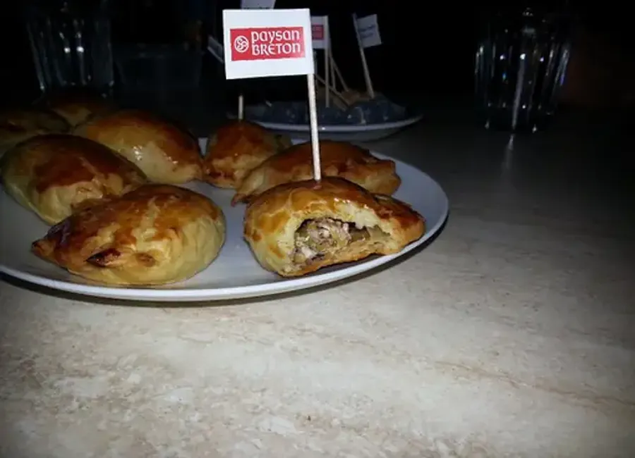 Chausson feuilleté poireau, jambon, fromage frais