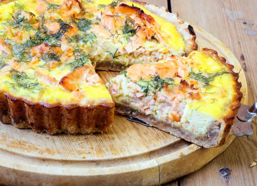 Quiche aux deux saumons