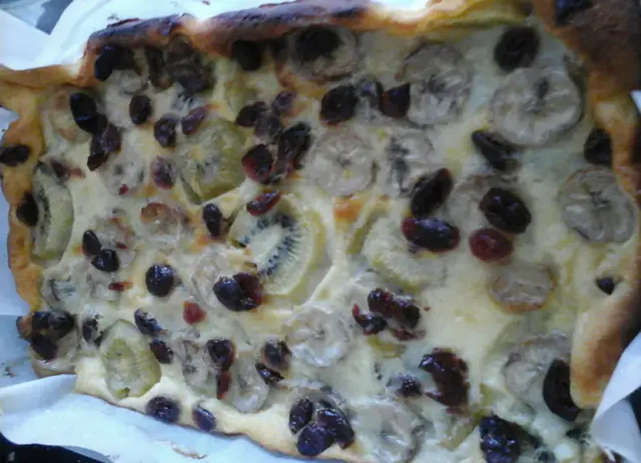 Clafoutis kiwis bananes