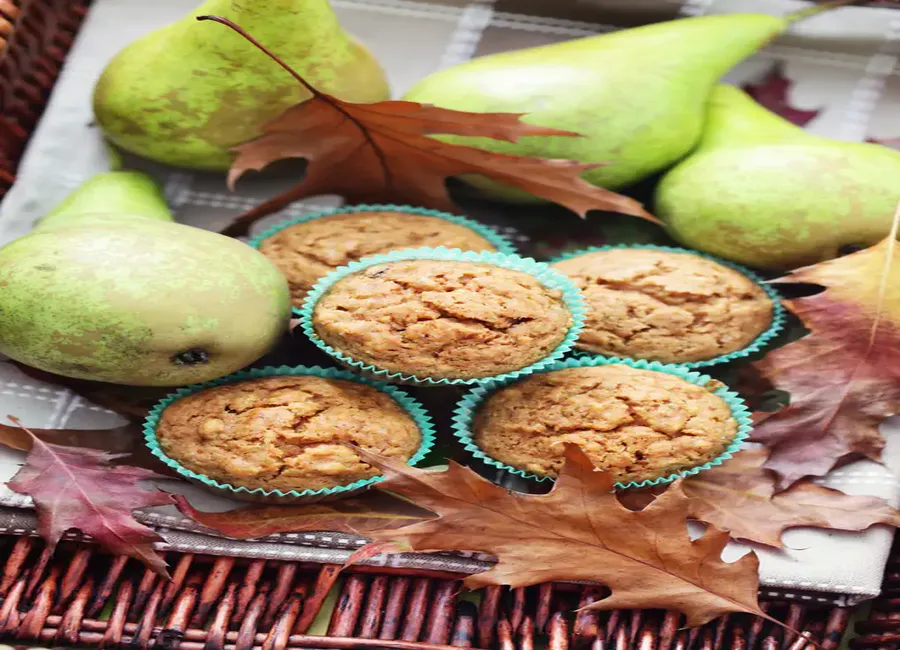 Muffins aux poires légers