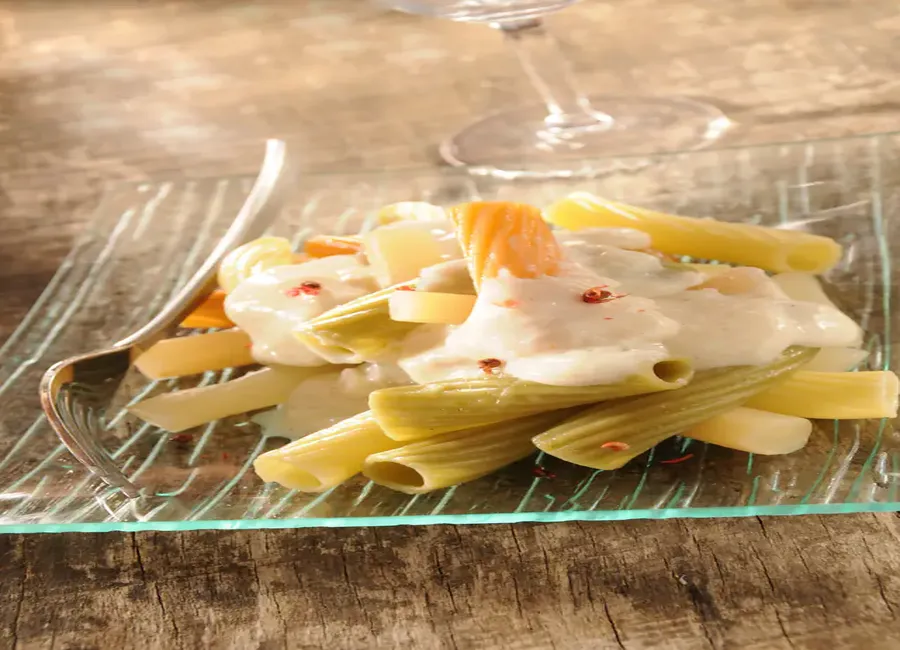 Pâtes à la sauce blanche aux salsifis
