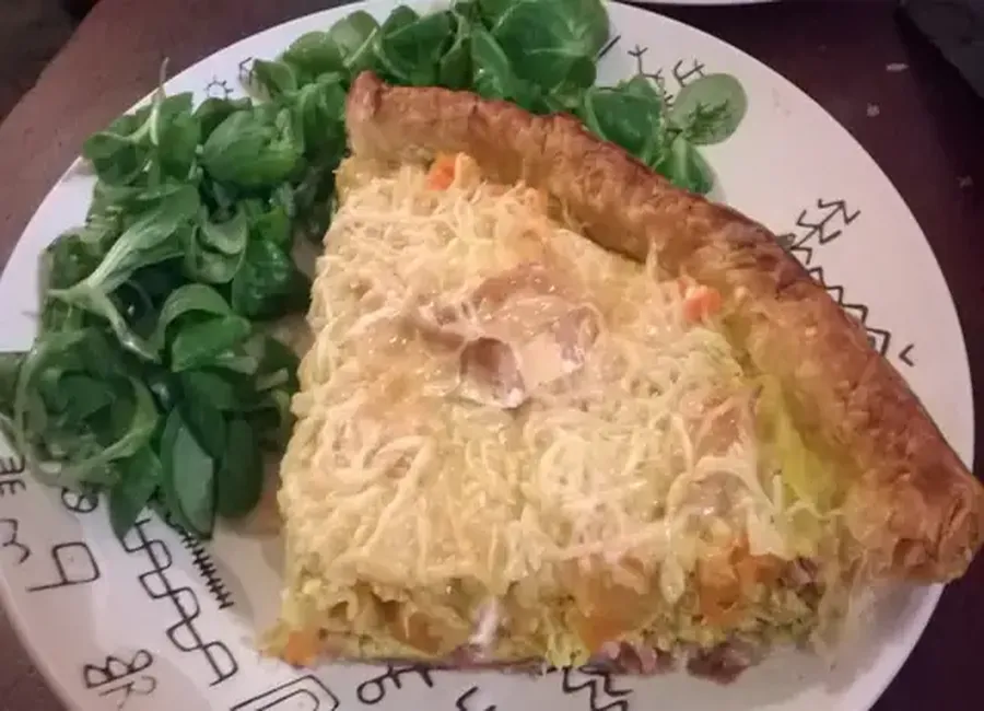 Quiche aux courgettes et courge butternut au chèvre