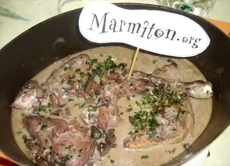 Poulet forestier à la crème