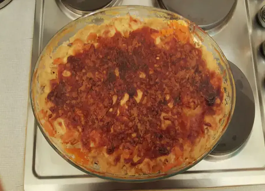 Gratin patate douce et courgette