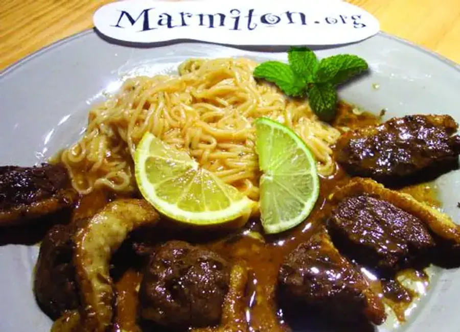 Aiguillettes de canard menthe et citron
