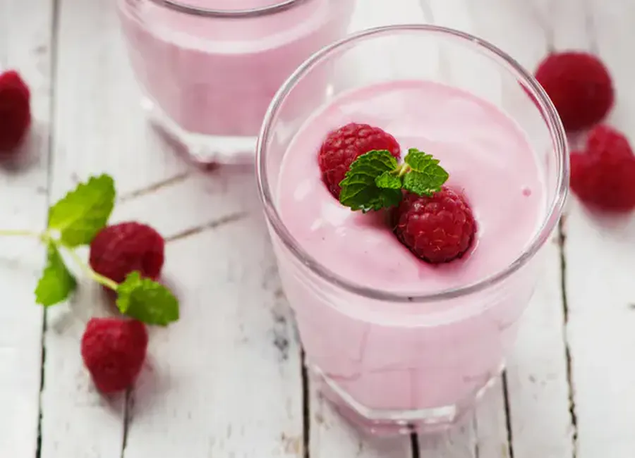 Crème aux framboises express