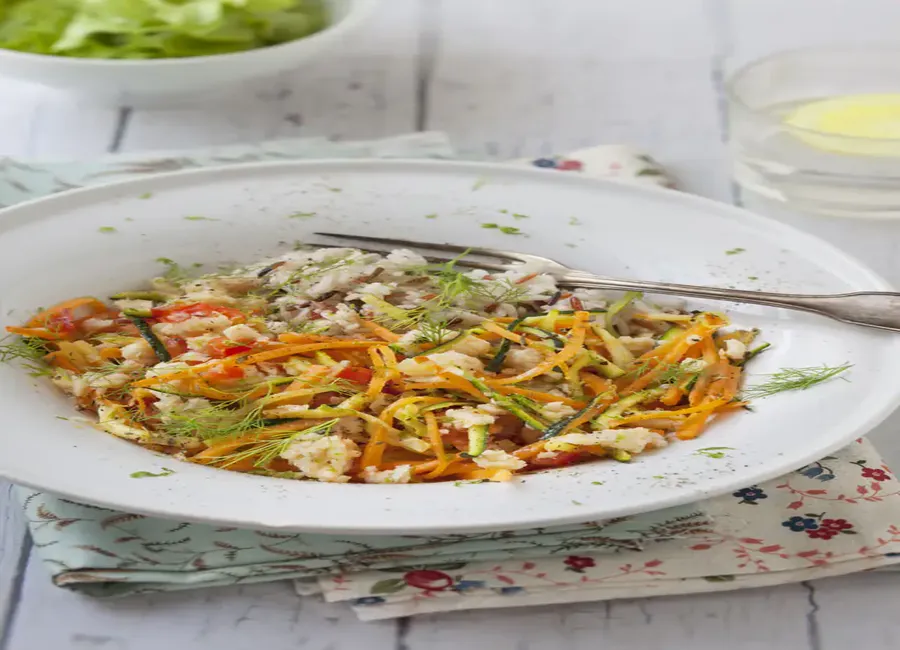Emietté de grenadier aux petits légumes