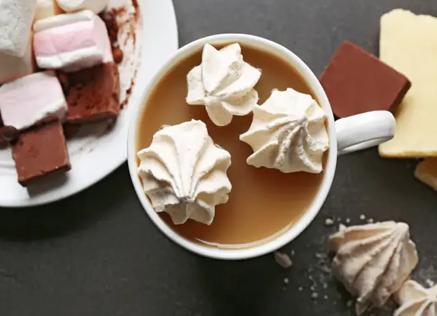 Mousse au chocolat et meringues glacée