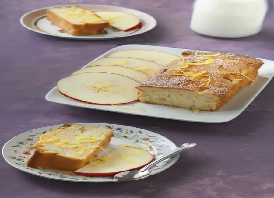 Cake frais aux pommes et au citron