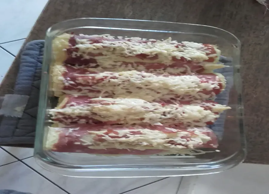 Roulé de jambon à la purée