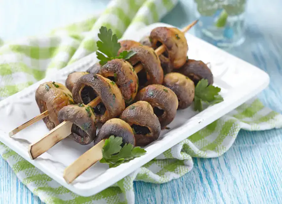 Brochettes de champignons