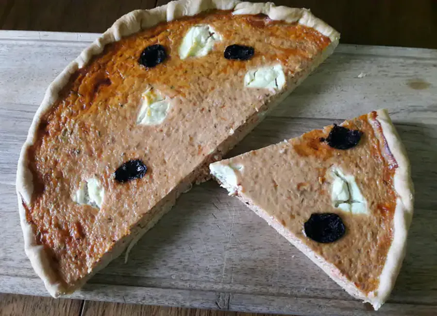 Quiche à la carotte façon provençale