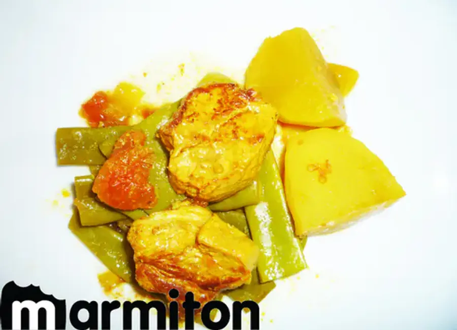 Filet mignon de porc aux haricots coco et patates