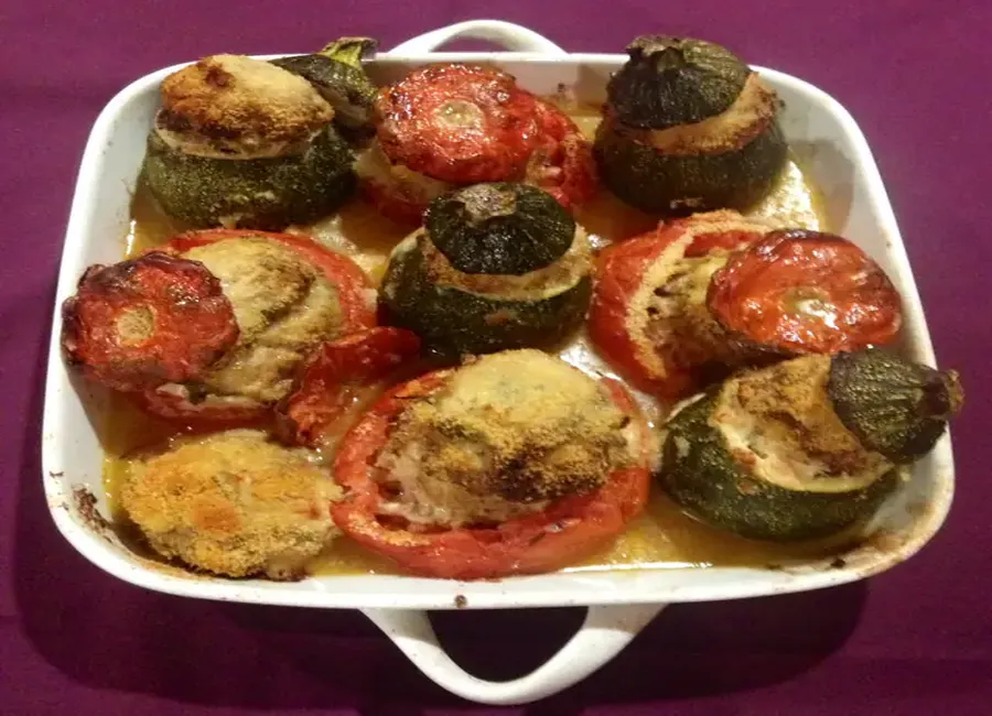 Tomates et courgettes farcies de ma grand-mère à ma façon