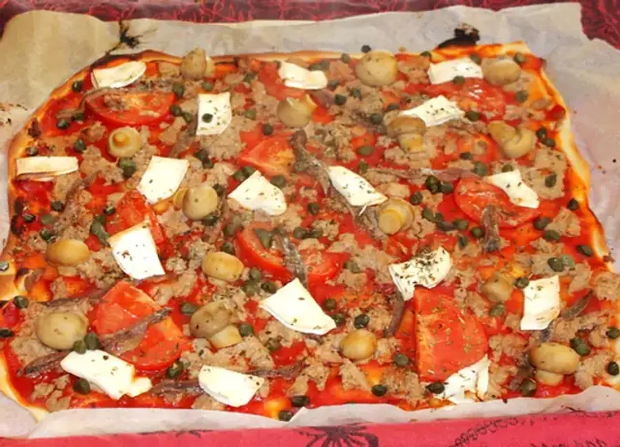Pizza de la mer et chèvre