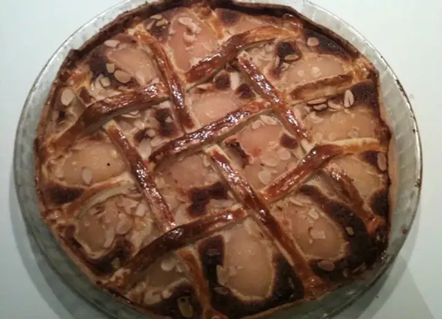 Tarte aux poires et aux amandes d'estelle