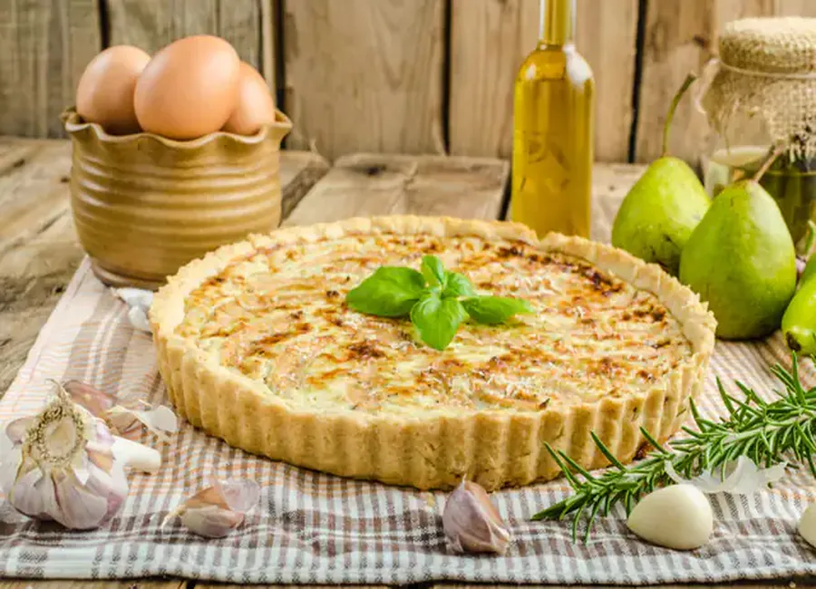 Tarte poires et roquefort