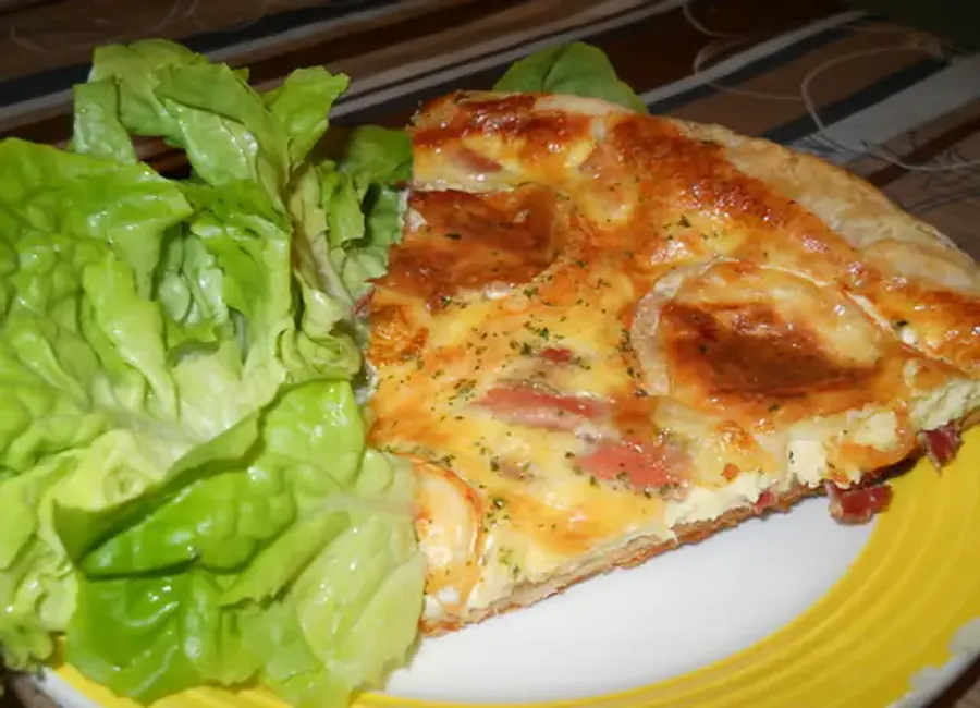 Quiche pancetta - chèvre