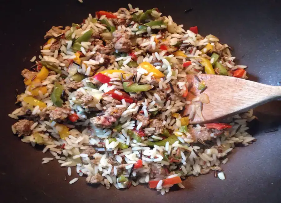 Délice gourmand au wok