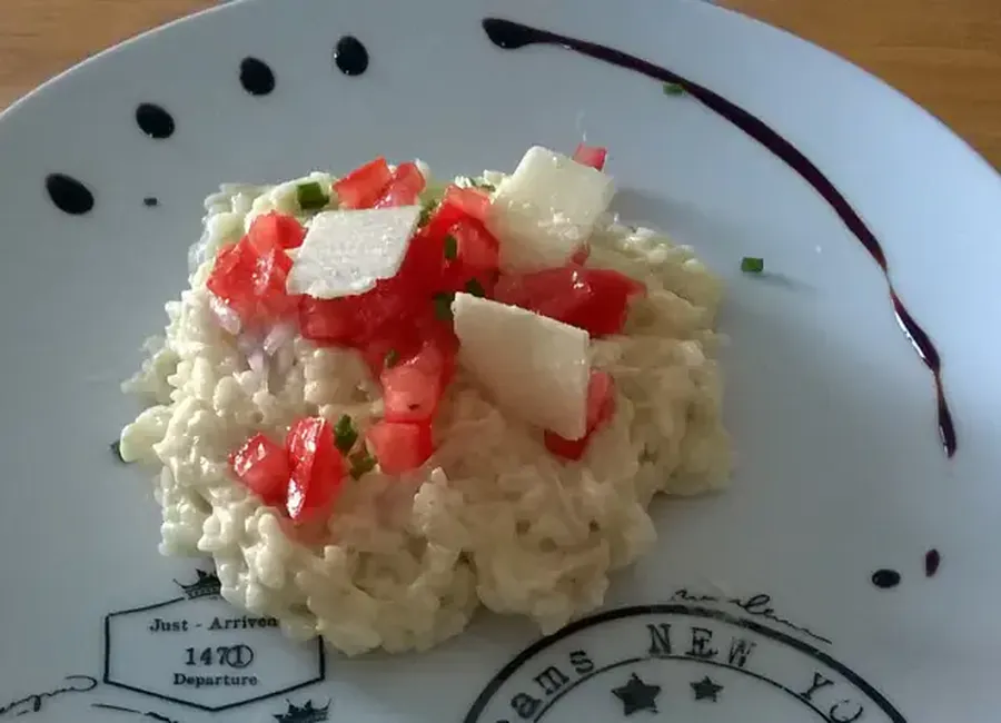 Risotto poulet à la crème de parmesan