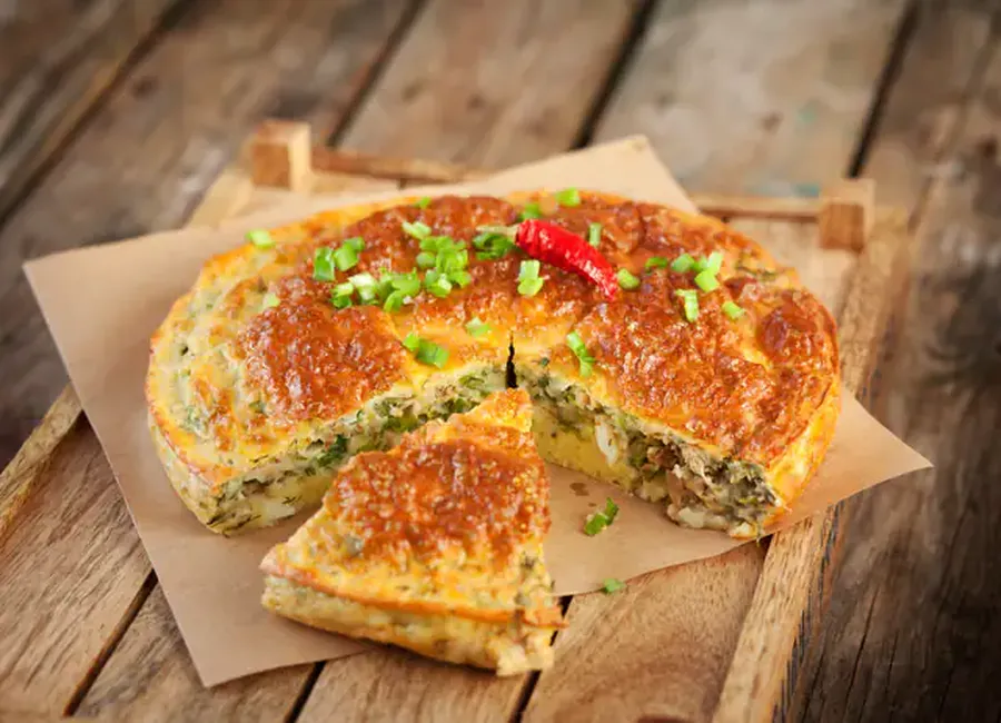 Quiche aux légumes variés