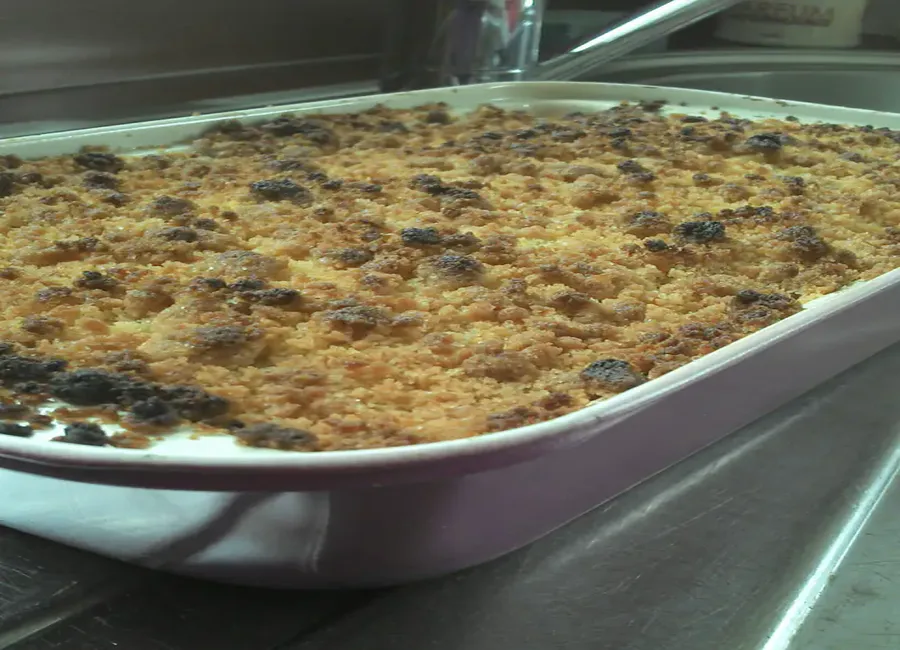 Crumble pomme-banane vanillé