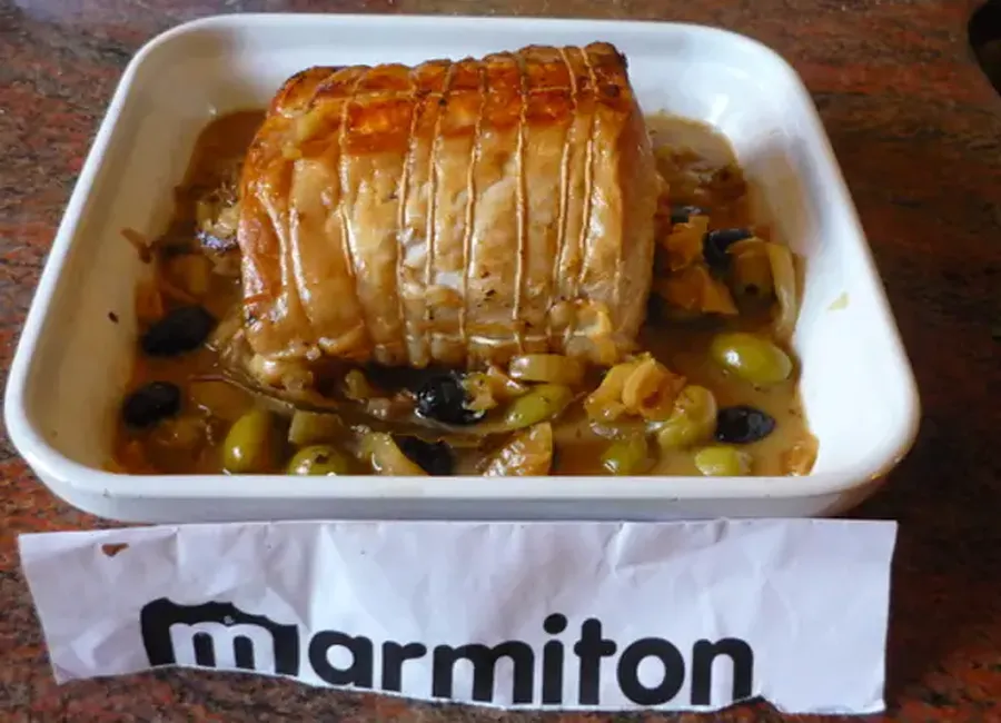 Rôti de porc aux olives