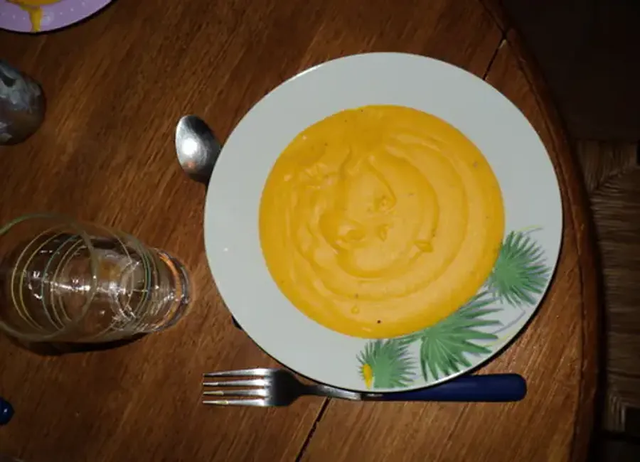 Crème de potiron au chèvre
