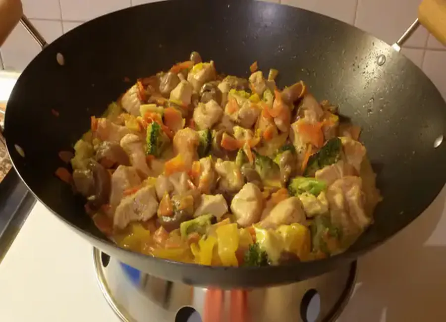 Wok de dinde aux légumes