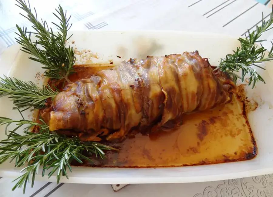 Filet mignon de porc en habit de lard