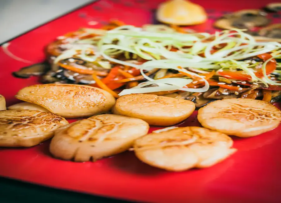 Wok de légumes aux saint-jacques