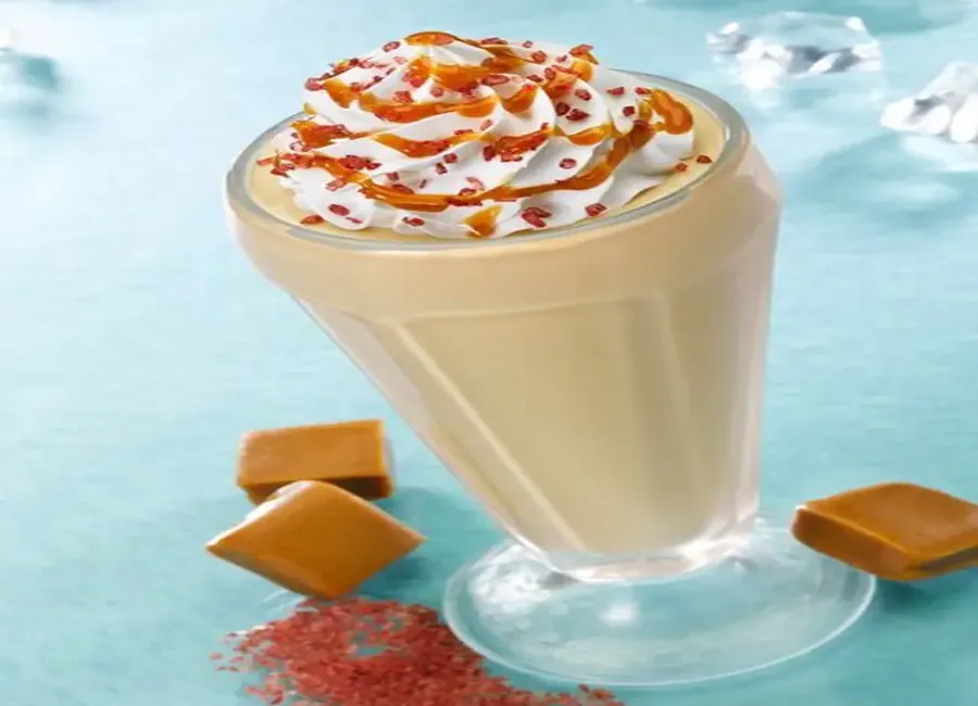 Milkshake à la banane et caramel fleur de sel