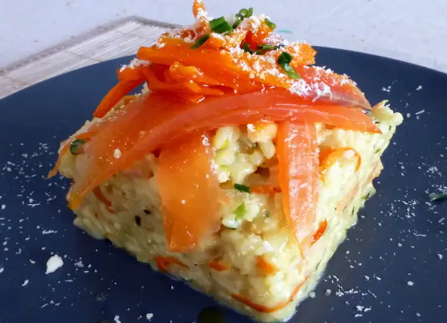 Risotto au duo de saumon