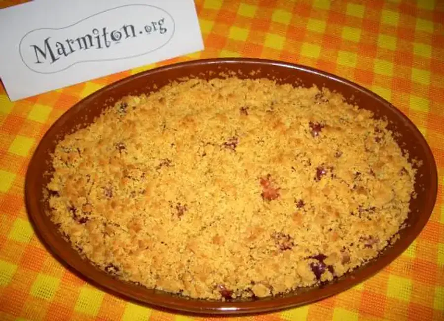 Crumble aux cerises rapide