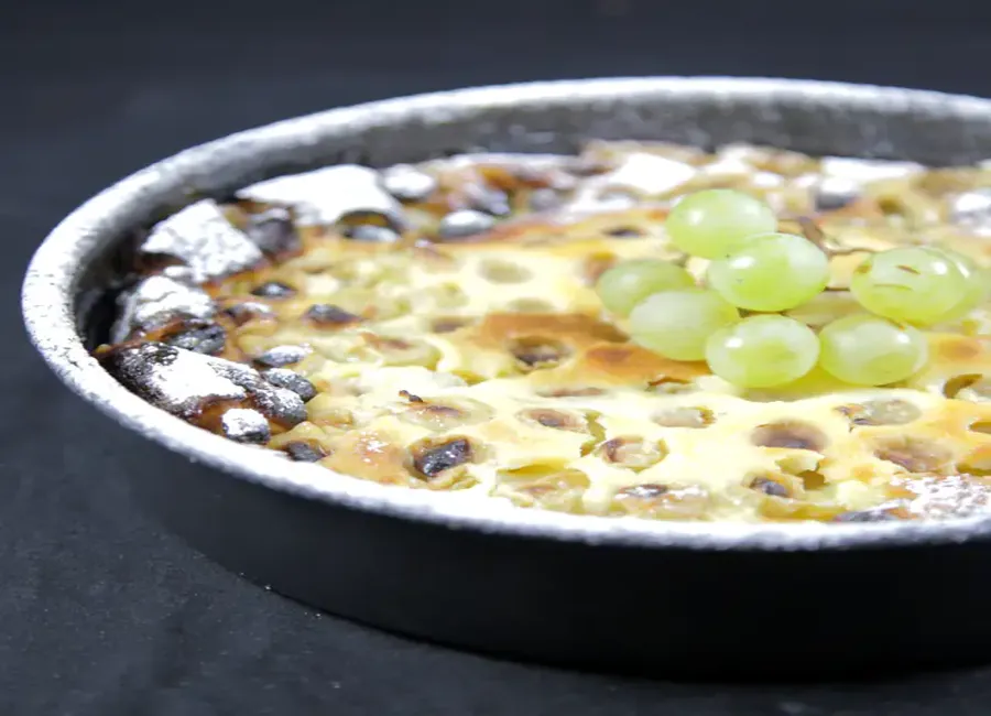 Clafoutis au raisin muscat