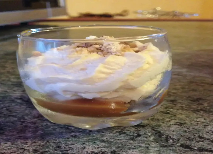 Mousse aux biscuits et caramel au beurre salé