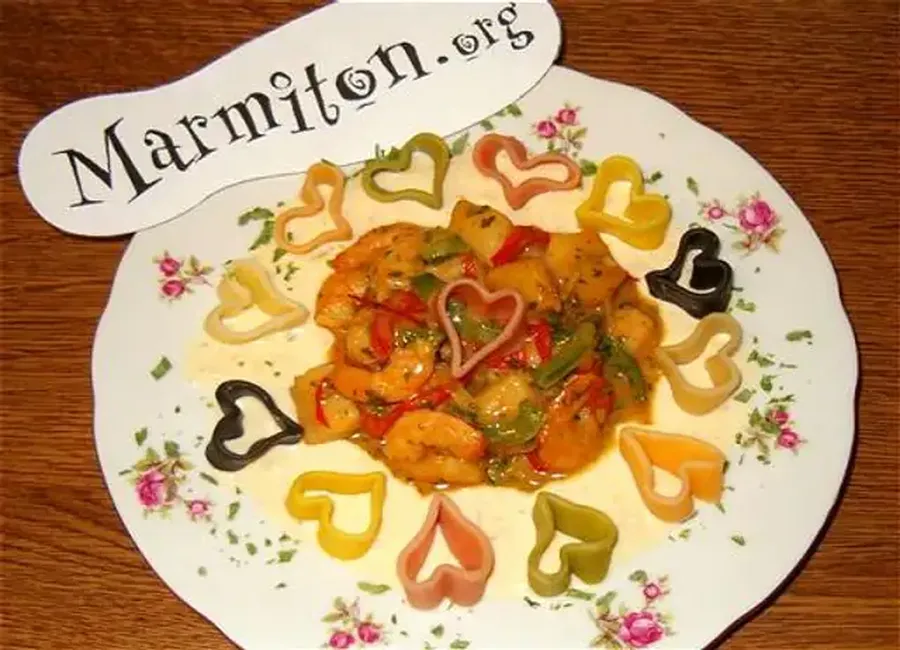 Coeur de scampis flambé