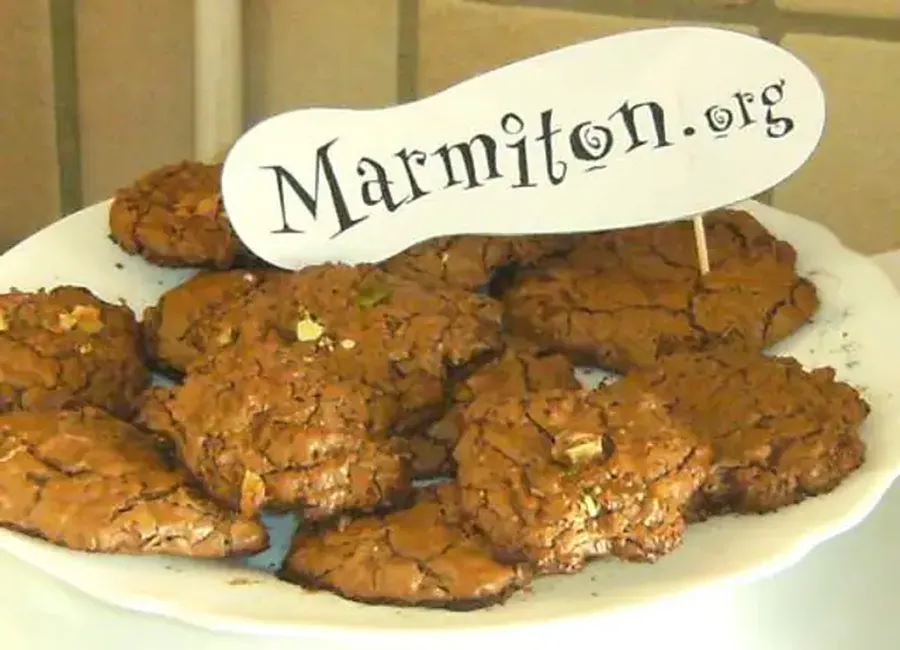 Cookies au chocolat et pistaches hâchées façon popo