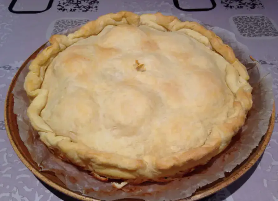 Tourte de pommes de terre et chèvre