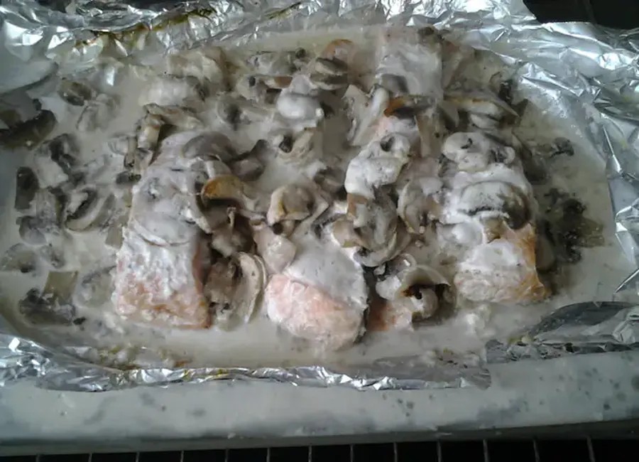 Filet de saumon frais en papillote
